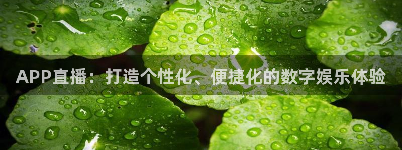 APP直播：打造个性化、便捷化的数字娱乐体验