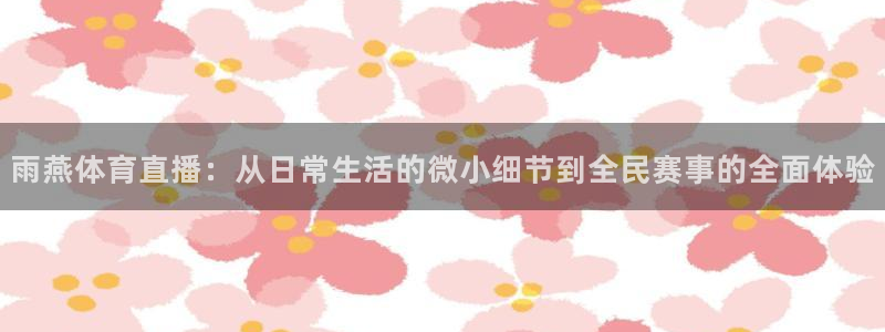 雨燕体育直播：从日常生活的微小细节到全民赛事的全面体验