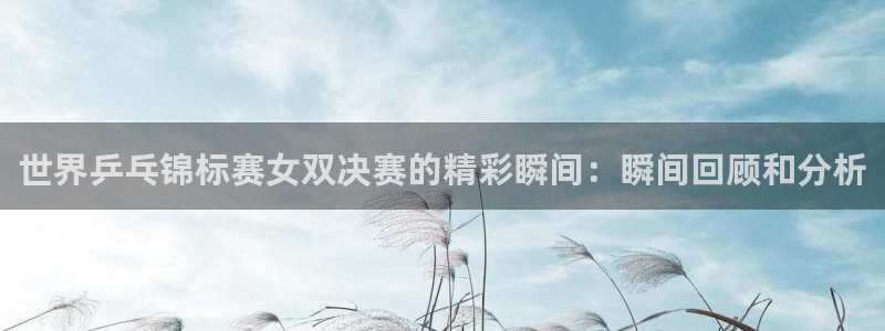 世界乒乓锦标赛女双决赛的精彩瞬间：瞬间回顾和分析